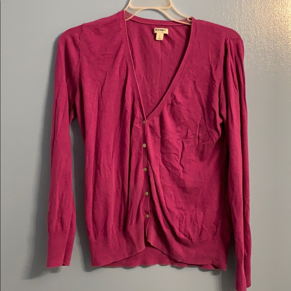Old navy long sleeve cardigan, purple women’s L